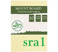PROTECTAFILE - SRA1 Super 1mm Thick Ivory Card 480gsm - 10 Sheets for Beer Mat Craft, Mounting, and Models