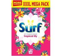 Protectafile Surf Tropical Cleaning Fabric Washing Powder Biological Solution Tropical Lily Infused with Natural Essential Oil For Fresh and Clean Cold and Hot Washes - 130 Washes