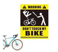 Protected Bicycle Decals Waterproof - Dont Touch My Bike Sticker, Funny Caution Tape Graphic, Reflective Warning Emblem Applique | Vinyl Security Anti Theft Bumper Sign Decor For Window