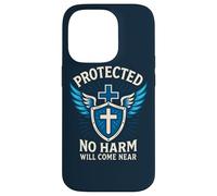 Protected No Harm Will Come Near Christian Psalm 91 Navy Case for iPhone 14 Pro