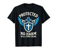 Protected No Harm Will Come Near Cross Christian Psalm 91 T-Shirt
