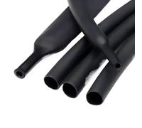 Protecteur de finition de câble, Cable Tidy, Sleeves Heat Shrink Tube 3:1 Polyolefin Dia 2.4-25.4mm 10-50m Red Black(Black,6.4MM-10M)