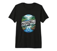 Protecting Every Drop Water Conservation Nature Premium T-Shirt