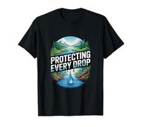 Protecting Every Drop Water Conservation Nature T-Shirt