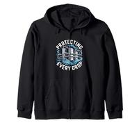 Protecting Every Drop Water Treatment Operator Zip Hoodie
