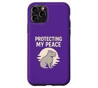 Protecting My Peace Capybara Retro Case for iPhone 11 Pro