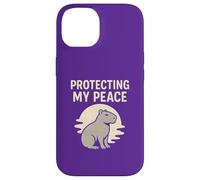 Protecting My Peace Capybara Retro Case for iPhone 14