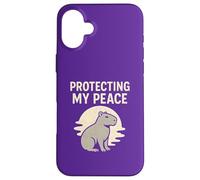 Protecting My Peace Capybara Retro Case for iPhone 16 Plus