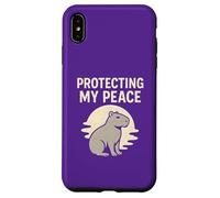 Protecting My Peace Capybara Retro Case for iPhone XS Max