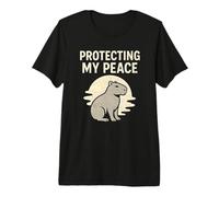 Protecting My Peace Capybara Retro Premium T-Shirt