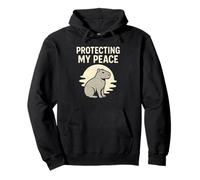 Protecting My Peace Capybara Retro Pullover Hoodie
