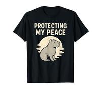Protecting My Peace Capybara Retro T-Shirt