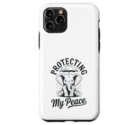 Protecting My Peace Cute Elephant Mental Wellness Vintage Case for iPhone 11 Pro