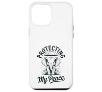 Protecting My Peace Cute Elephant Mental Wellness Vintage Case for iPhone 12 Pro Max