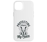 Protecting My Peace Cute Elephant Mental Wellness Vintage Case for iPhone 14 Plus