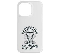 Protecting My Peace Cute Elephant Mental Wellness Vintage Case for iPhone 14 Pro Max