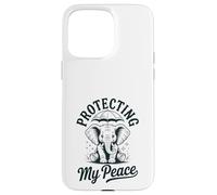 Protecting My Peace Cute Elephant Mental Wellness Vintage Case for iPhone 15 Pro Max