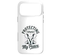 Protecting My Peace Cute Elephant Mental Wellness Vintage Case for iPhone 17 Pro Max