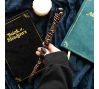 Protection Black Obsidian Crystal Wand with Pouch