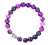 Protection Bracelet for Men Women, Amethyst Bracelet as Get Well Gifts for Women After Surgery Evil Eye Bracelets as Boss Day Gifts Healing Bracelets for Inspirational Gift (Purple)
