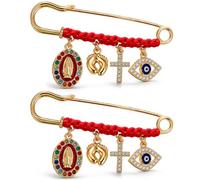 Protection Brooch for Pregnancy, Evil Eye Maternity Safety Pin Jewelry Gift (2PCS)