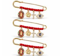 Protection Brooch for Pregnancy, Evil Eye Maternity Safety Pin Jewelry Gift (3PCS)