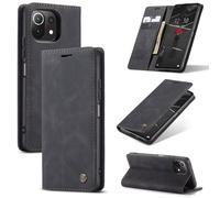 Protection Case for Xiaomi Mi 11 Lite Case Flip Cover Case Cases, Black