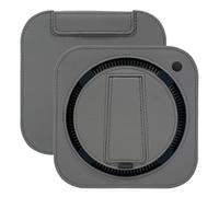 Protection Cover for Mac Mini m4/M4 Pro,Dustproof Protective Covers,Scratchproof Leather Cases with Built-in Fiberboard Stand (gray)