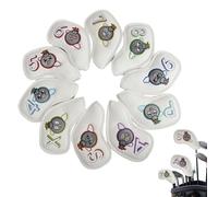 Protection for Golf Clubs - 10 Water and Rust Resistant Covers | Faux Leather Golf Club Head Covers Perfect Fit Most Clubs Ideal, White, see description, See description