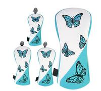Protection For The Heads Of Golf Clubs,4-Piece Butterfly Pattern Golf Accessories - Water Repellent Set With Club Cover For Golf | Men, Boyfriend, Father, Golf Lover, Golf Game Outdoors And