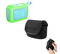 Protection Kit Compatible with JBL GO5 Speaker, Silicone Cover + Neoprene Pouch Combo for Outdoor Travel (Green)