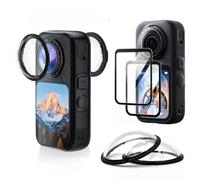 Protection Kit for Insta 360 X6 Premium Glass Lens Guard with Screen Protector Set for Insta360 X6 9H Hard Tempered Glass Film Anti-Scratch [Bubble Free]