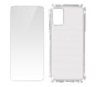 Protection Pack for Galaxy A03s Soft Case and Tempered Glass