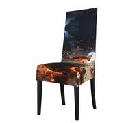Protection Seat Cover for Dining Chair - Removable/Stretch Lightning Fever Tennis Print Chair Cover, for Kitchen, Office