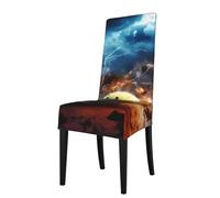 Protection Seat Cover for Dining Chair - Removable/Stretch Lightning Tennis Print Chair Cover, for Kitchen, Office