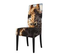 Protection Seat Cover for Dining Chair - Removable/Stretch New York Giraffe Street Print Chair Cover, for Kitchen, Office