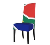 Protection Seat Cover for Dining Chair - Removable/Stretch South Africa Flag Print Chair Cover, for Kitchen, Office