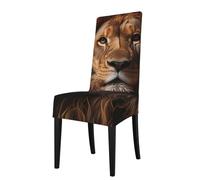 Protection Seat Cover for Dining Chair - Removable/Stretch The Lion's Gaze Print Chair Cover, for Kitchen, Office