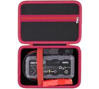Protection Storage Case Compatible with NOCO Boost GB70 / X GBX75 UltraSafe Jump Starter Lithium Battery Booster Pack and Accessories（Black Case + Red Zipper）-Flaxune