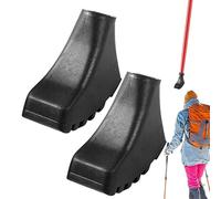 Protections Pointes - En Caoutchouc | Lot De 2 Protections Pour Pointes Bâtons De Marche Et Cannes Capuchons Antidérapants Compatibles Avec La Plupart des Bâtons Trekking Standards