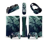 Protective 07337 For PS5 Console Disc Edition & Digital Sticker Vinyl Decal Cover For Ps5 Controller & Charging Station & Headset & Media Remote Bubble-Free Residue-Free(Disc Version)