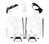Protective 65670 For PS5 Console Disc Edition & Digital Sticker Vinyl Decal Cover For Ps5 Controller & Charging Station & Headset & Media Remote Bubble-Free Residue-Free(Digital Edition)