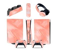Protective 67620 For PS5 Console Disc Edition & Digital Sticker Vinyl Decal Cover For Ps5 Controller & Charging Station & Headset & Media Remote Bubble-Free Residue-Free(Digital Edition)