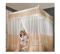 Protective Bed Canopy Netting - Summer Mosquito Net for Single/Double Beds, Romantic Princess Bedroom Drapes with Metal Bracket - Stylish Shielding for Comfort & Decor