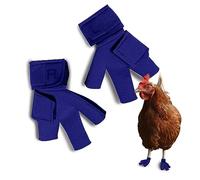 Protective Bird Shoes, Chicken Shoes for Hens and Roosters, Large Breeds, Chicken Pair (4" Max. Inside Width), Royal Blue