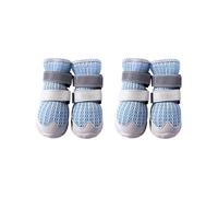Protective boots for outdoor walks, non-slip footwear for small, medium, large dog breeds, durable TPU material with integrated squeaky ball for playful encounters (Blue, G)
