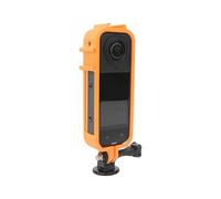 Protective Cage For Insta360 X5, Camera Shooting Bracket Landscape Shooting Bracket Heat Dissipation Expansion Adapter Mount for X5 Action Camera Accessories (Orange Vertical)