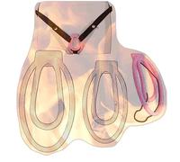 Protective Cage Fufu Clip Fitness Set, 2PCS with 1 Yoga Belt, Breathable Adjustable Invisible Protection Set -A32UK (White)