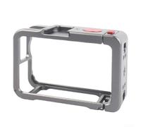 Protective Camera Cage for DJI Action 6 Made from Aluminum Alloy, Features Multiple Mount Points for Lights, Microphones, and Other Accessories