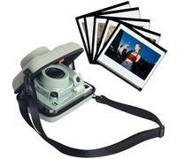 Protective Camera Case Compatible with Fujifilm Instax Wide 400 210 300 LOMO, Custom Fit Instant Accessories with 5Pcs Magnetic Photo Frames, EVA Hard Bag PC Cover with Shoulder Strap (Green)